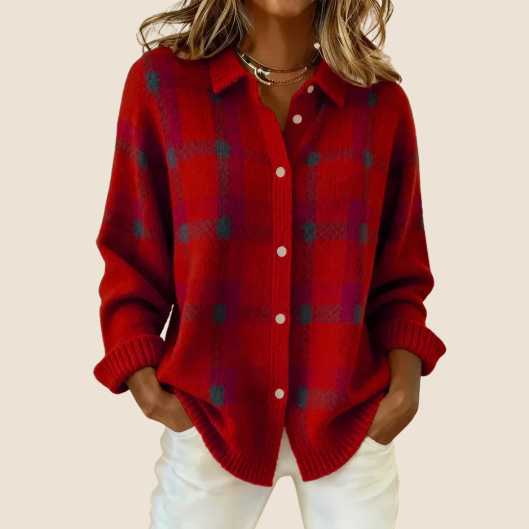 Elora Checked Knit Shirt