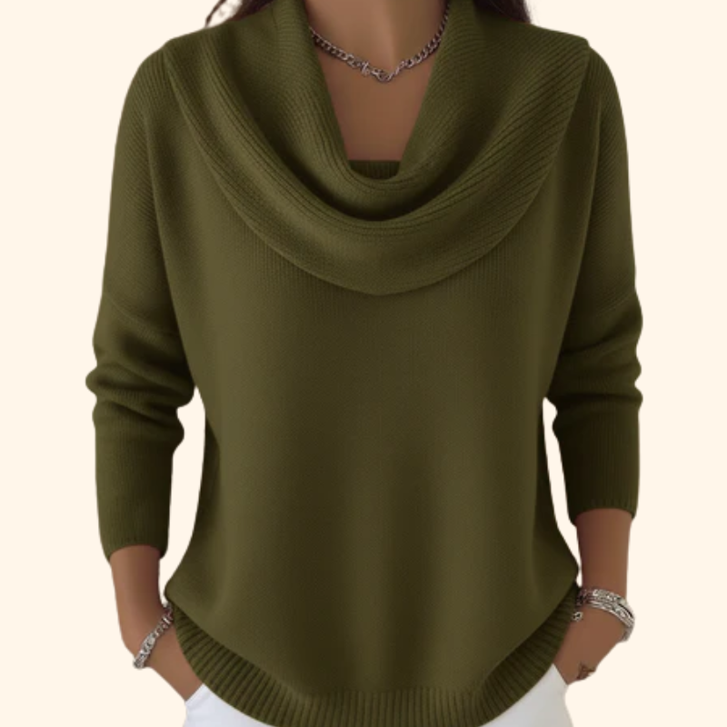 Soraya Draped Collar Knit