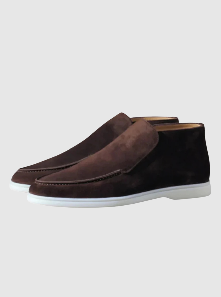 Valentino Suede Mid-Top Loafer