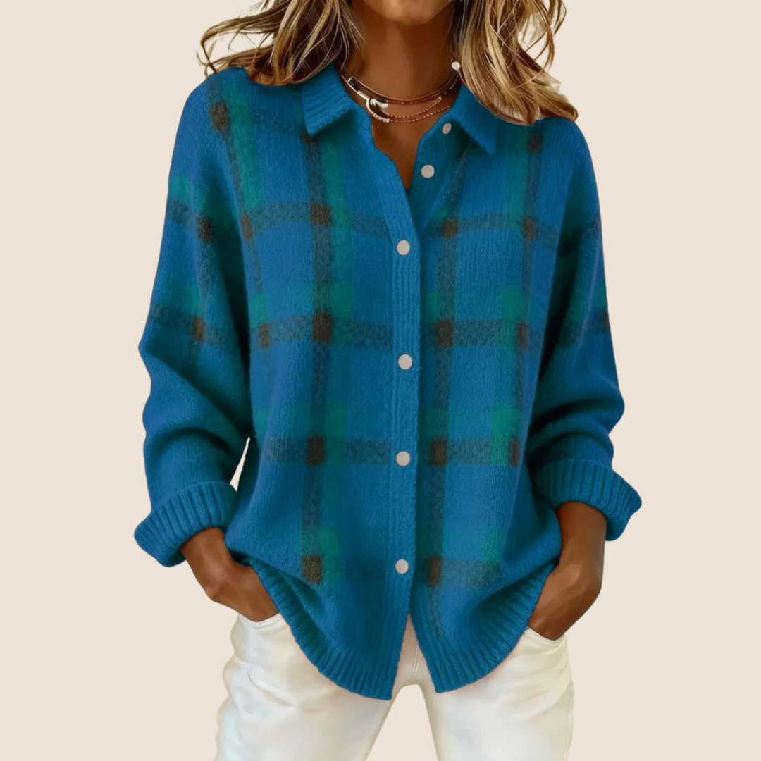 Elora Checked Knit Shirt
