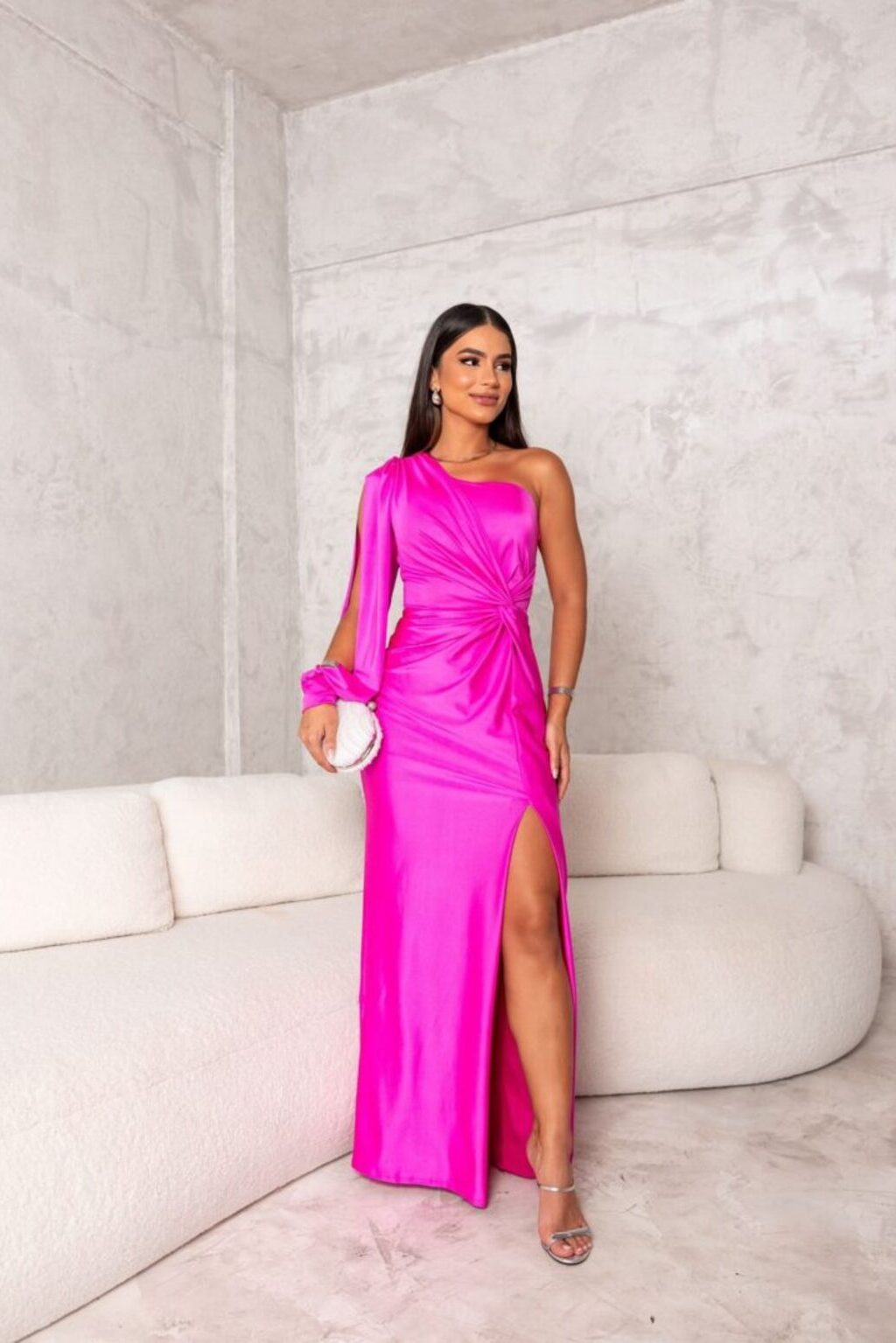 Selene Drape One-Shoulder Gown