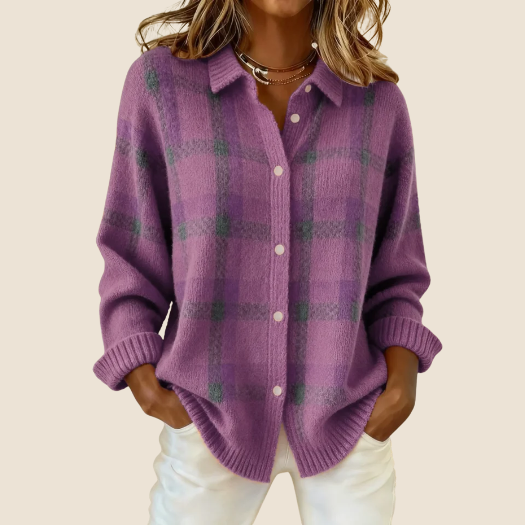 Elora Checked Knit Shirt