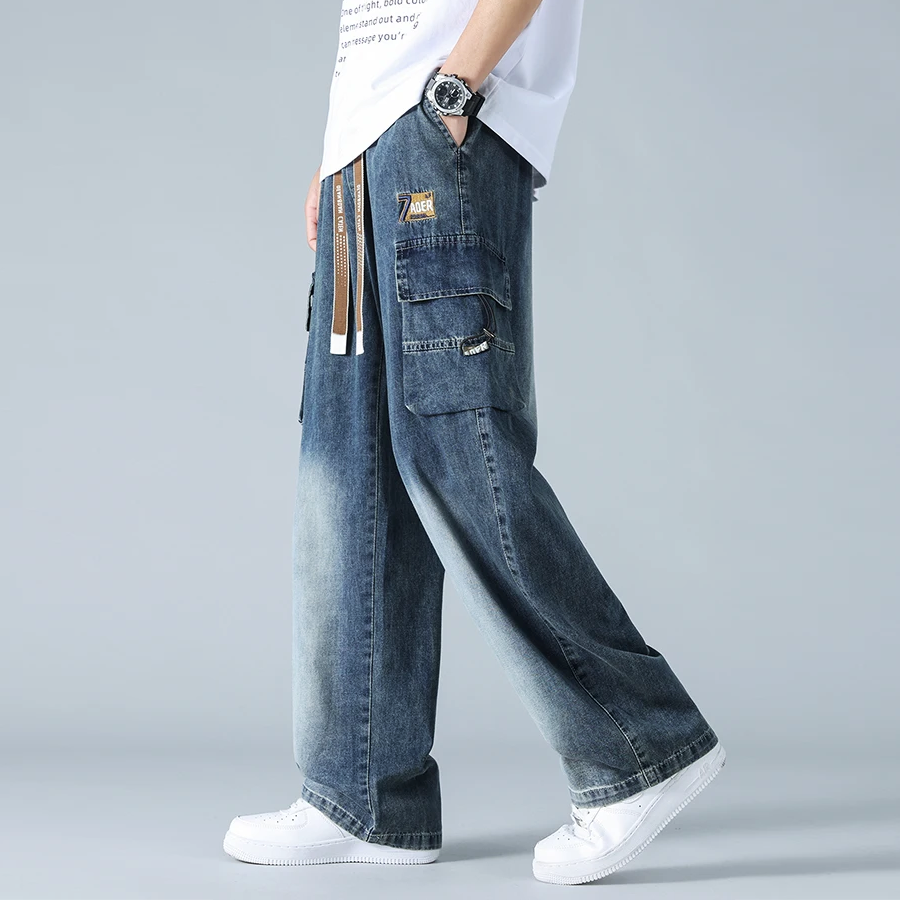 Ravion Wide-Leg Cargo Denim