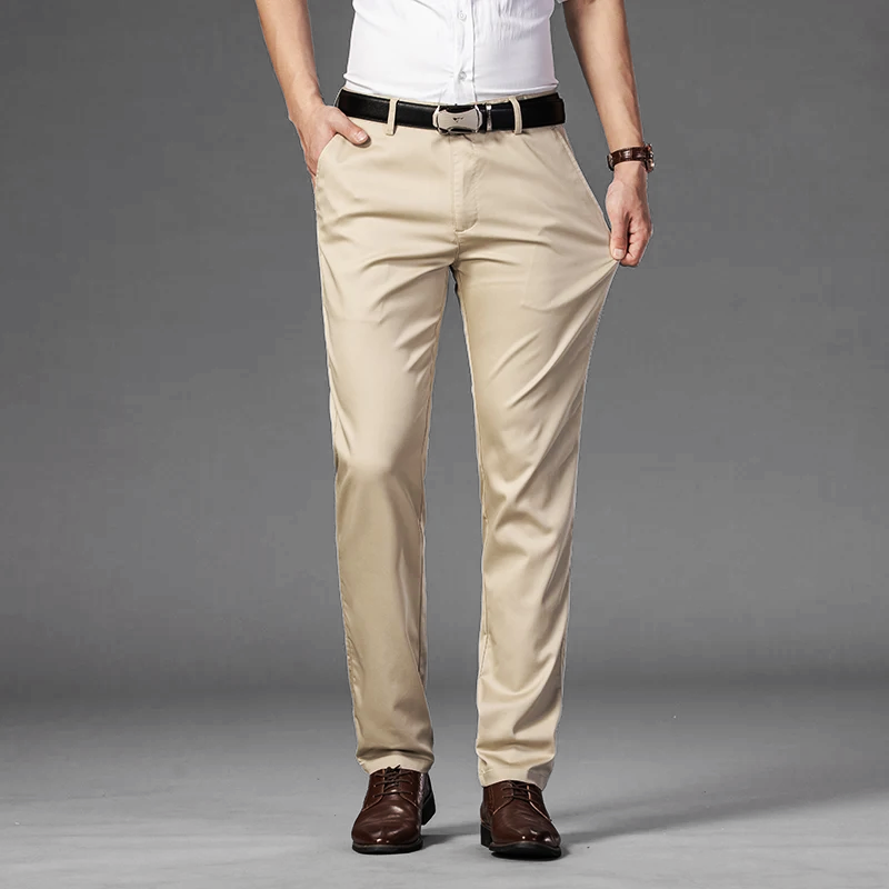 Varenzo Slim Cotton Dress Pants