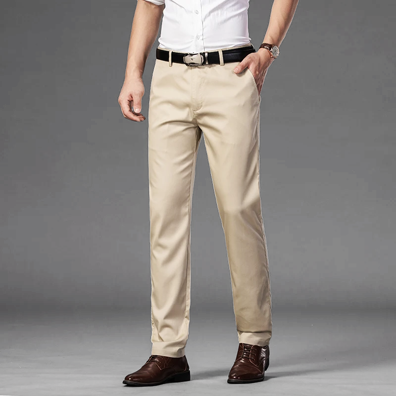 Varenzo Slim Cotton Dress Pants