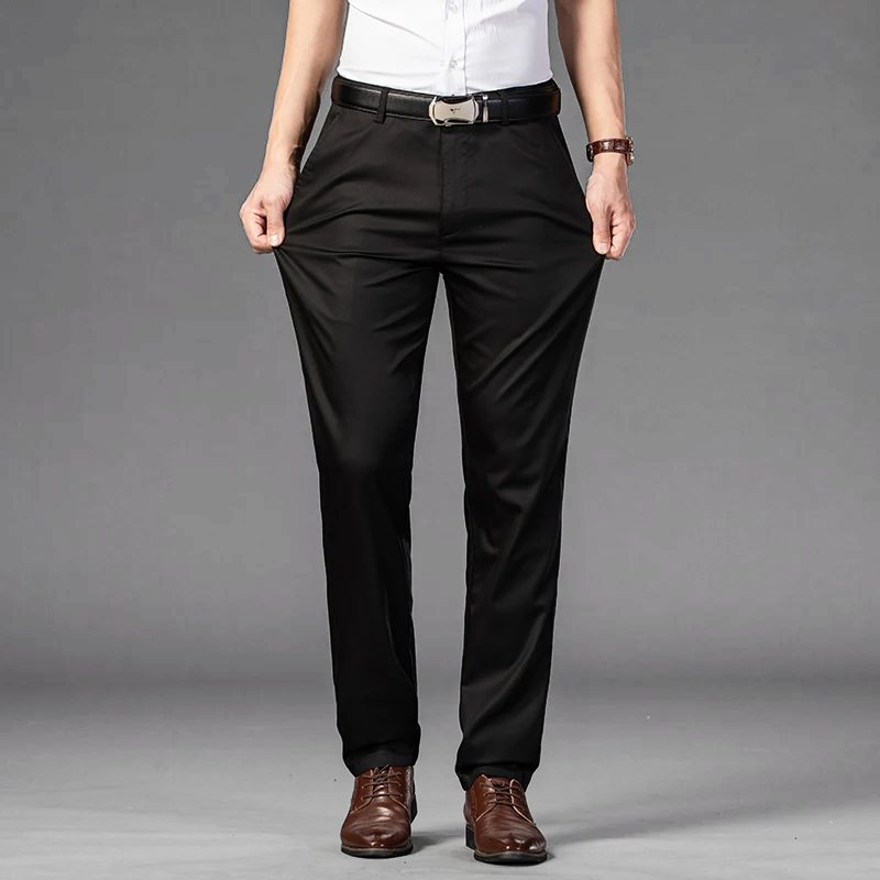 Varenzo Slim Cotton Dress Pants