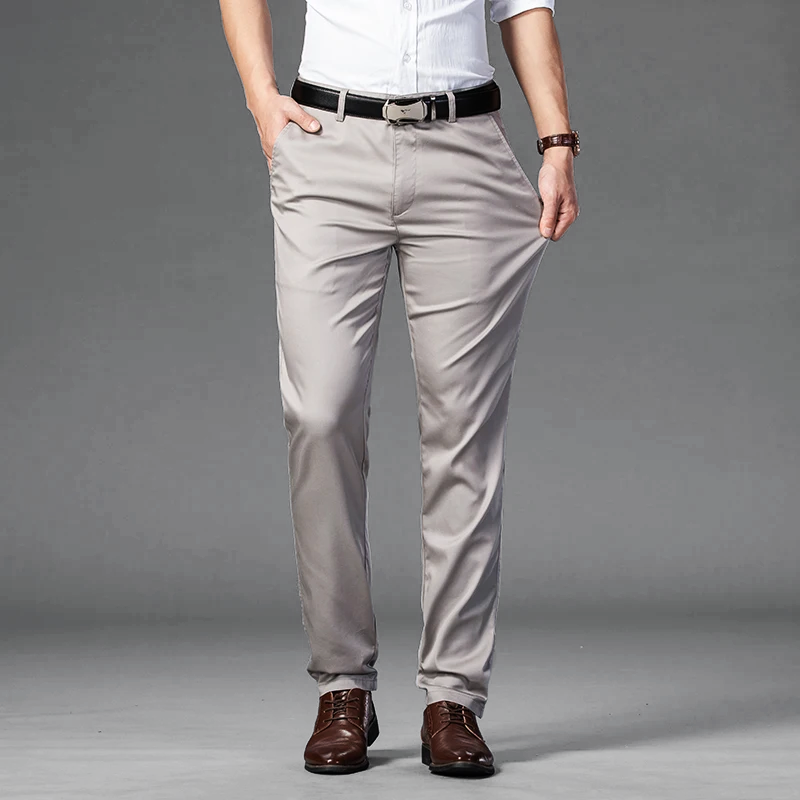 Varenzo Slim Cotton Dress Pants