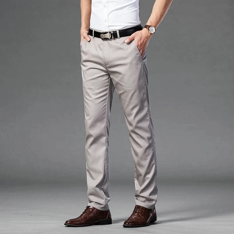 Varenzo Slim Cotton Dress Pants