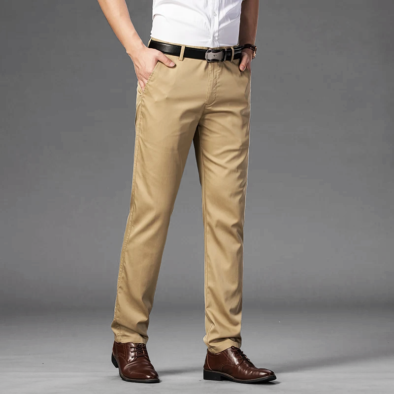Varenzo Slim Cotton Dress Pants