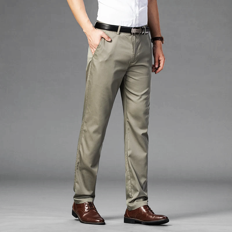 Varenzo Slim Cotton Dress Pants