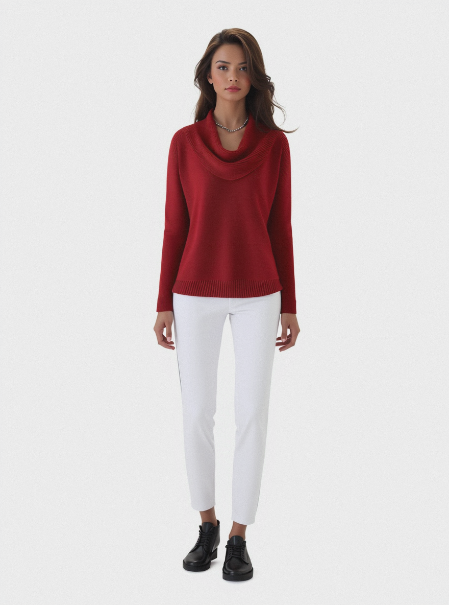 Soraya Draped Collar Knit