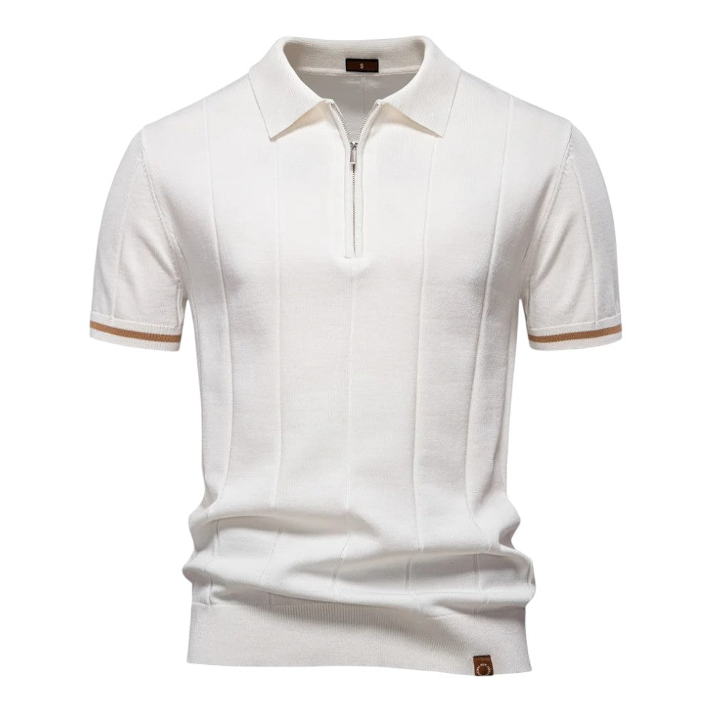 Renzo Zip-Collar Knit Polo