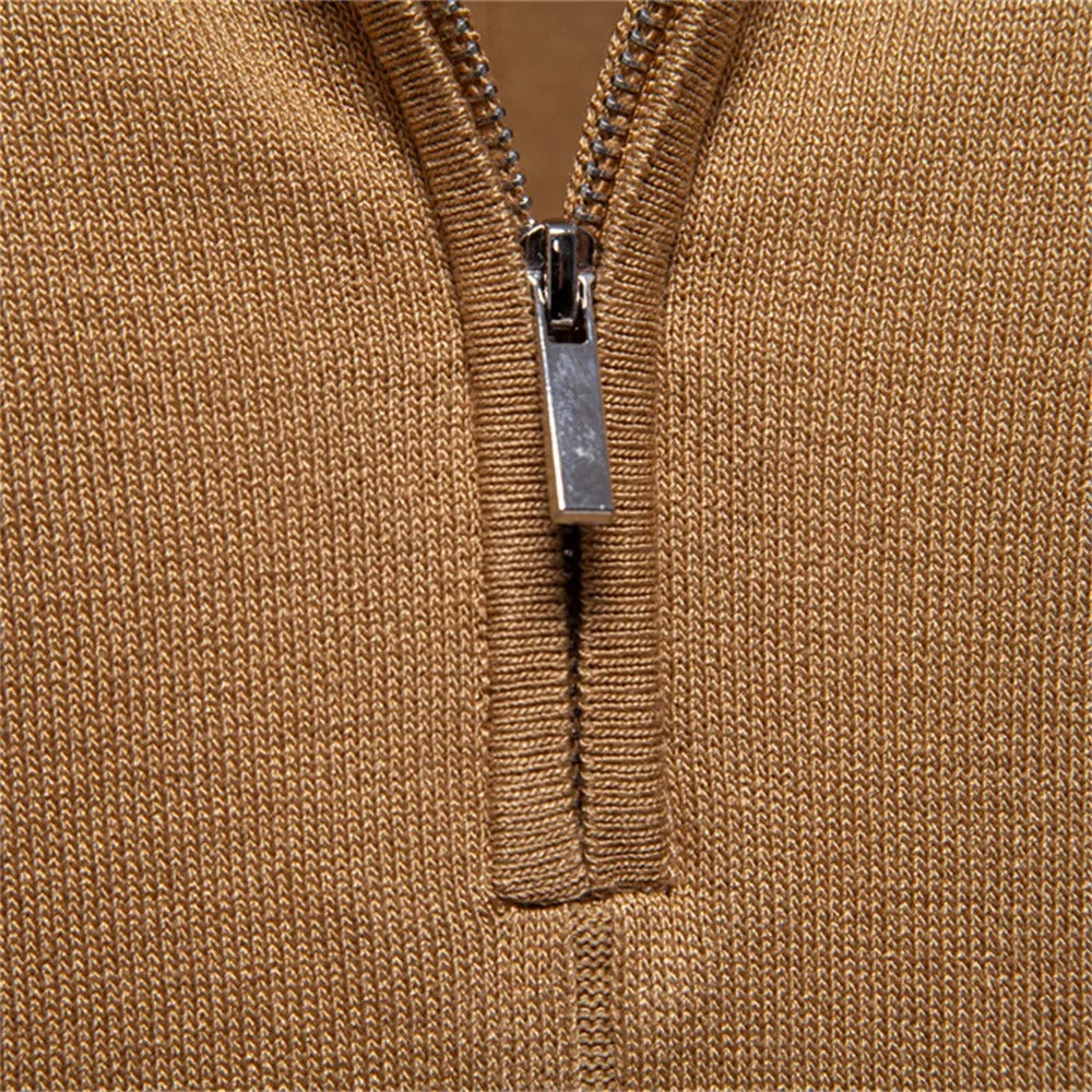 Renzo Zip-Collar Knit Polo
