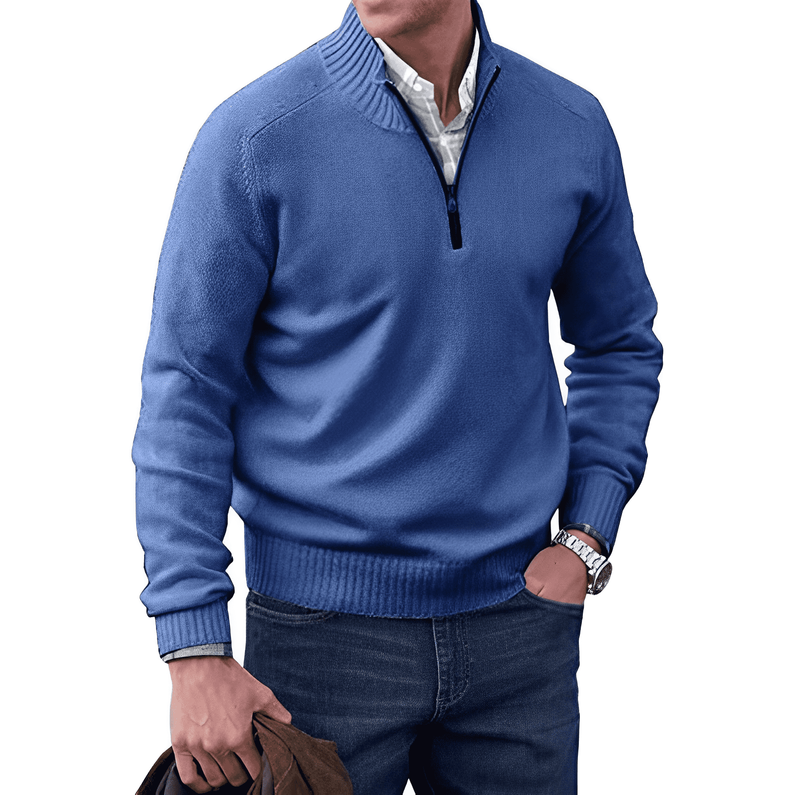 Lennox Quarter-Zip Knit Sweater