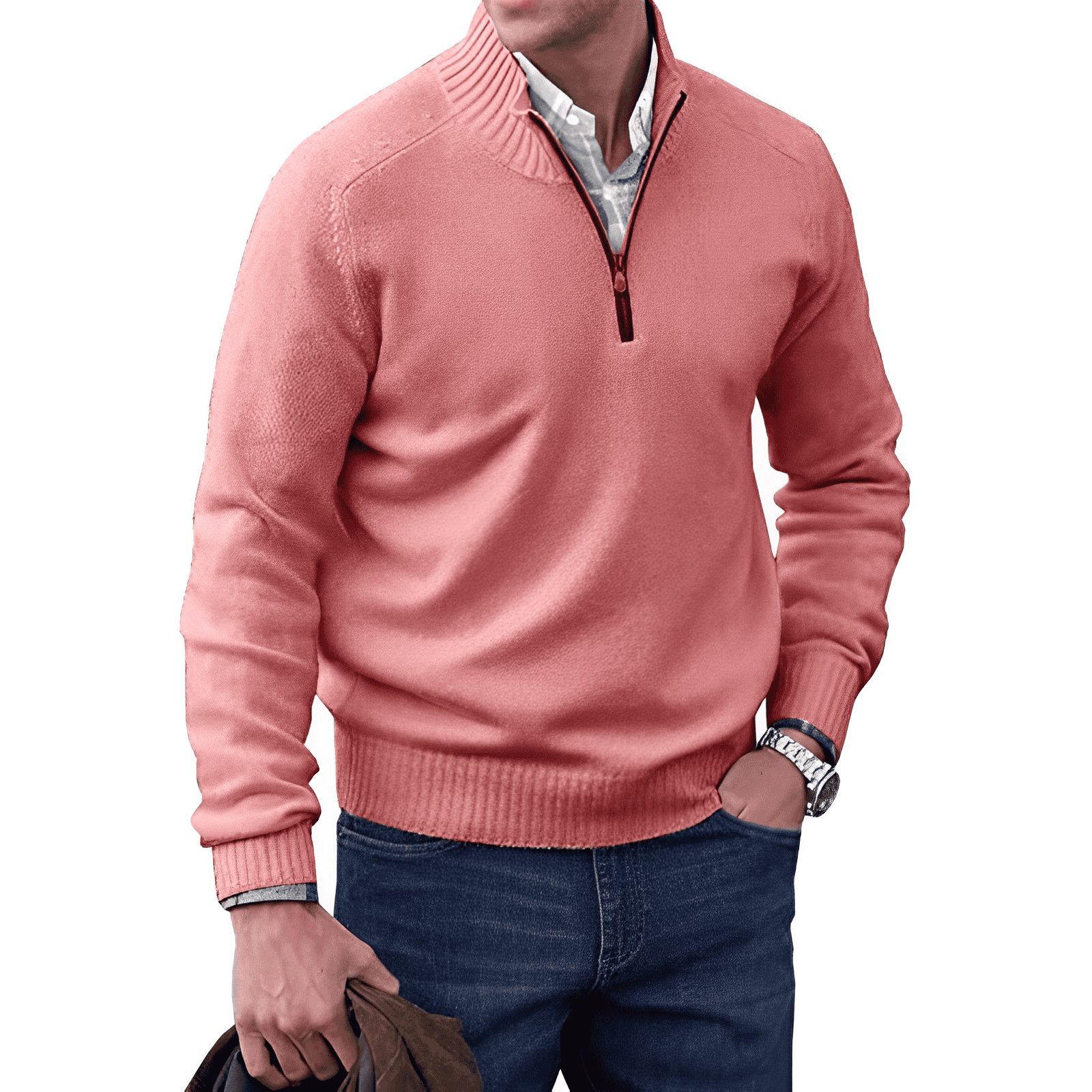 Lennox Quarter-Zip Knit Sweater