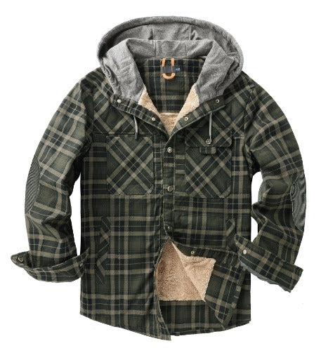 Adam™ | Warm flannel plaid jacket