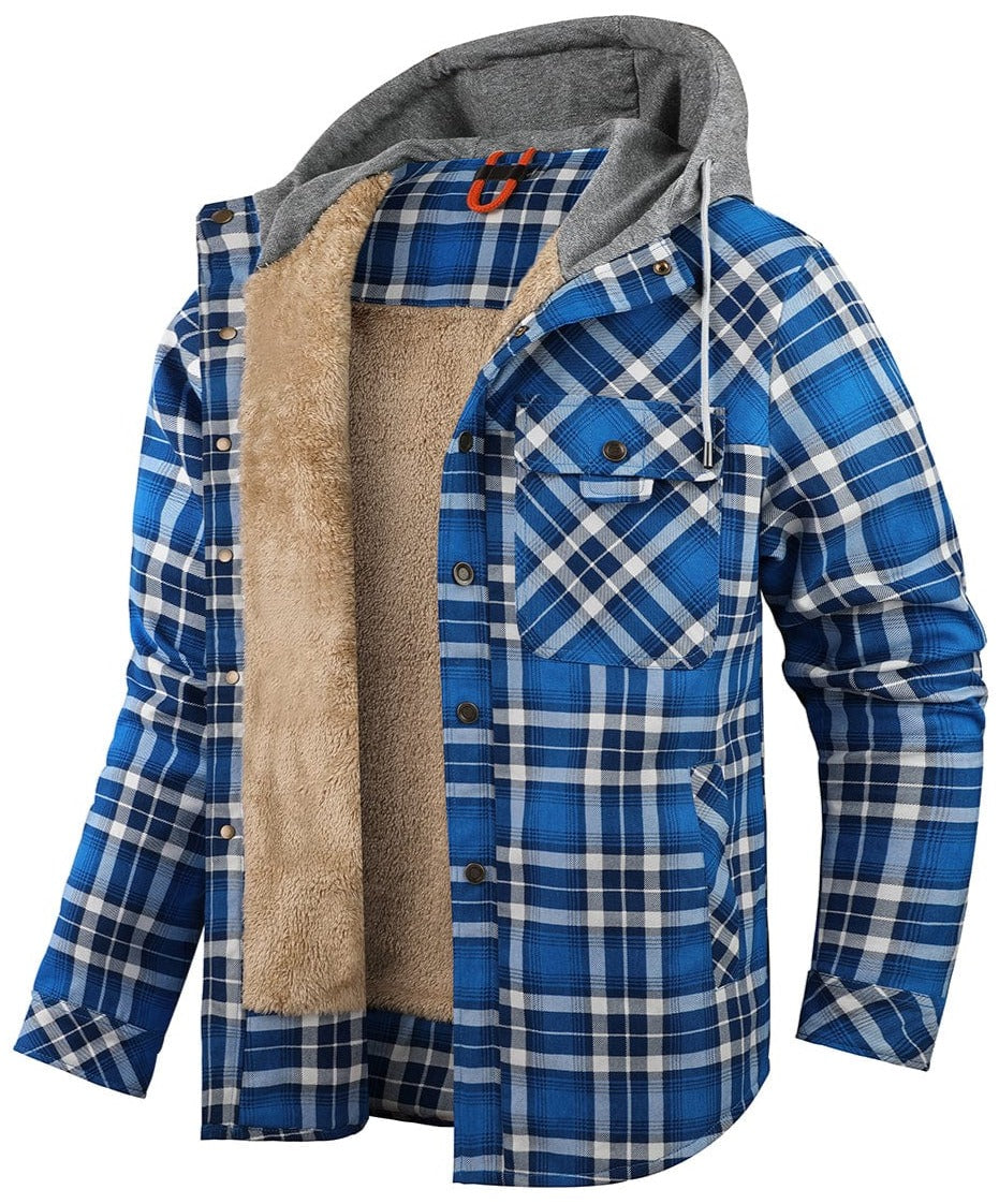 Adam™ | Warm flannel plaid jacket