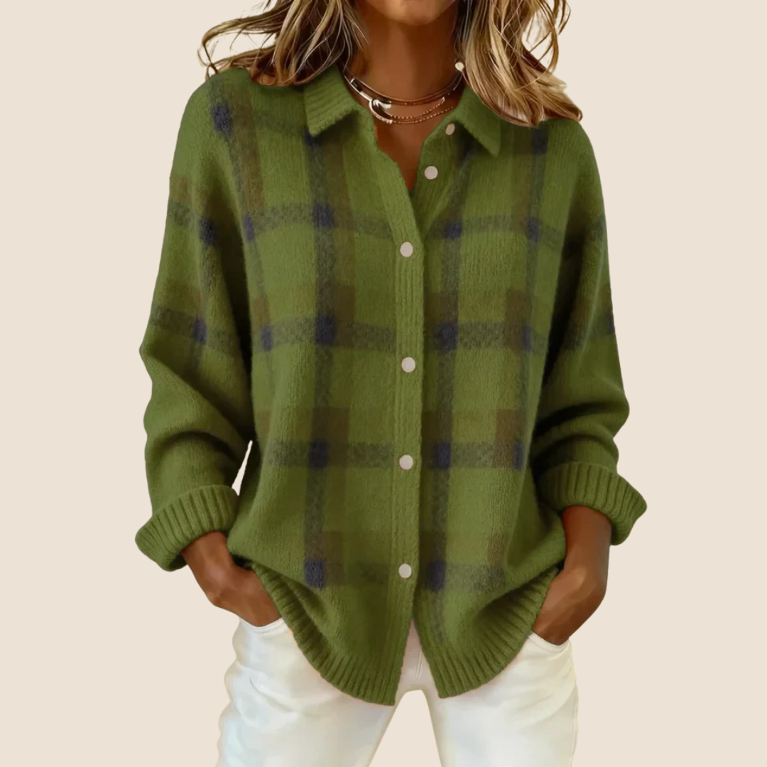 Elora Checked Knit Shirt