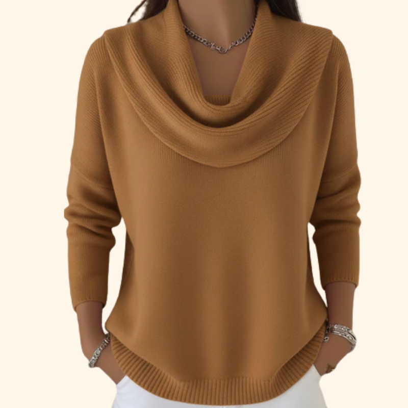 Soraya Draped Collar Knit