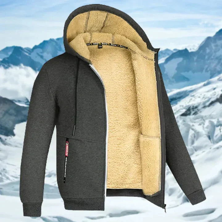 Gilben™ | Men's winter jacket with hood and fleece