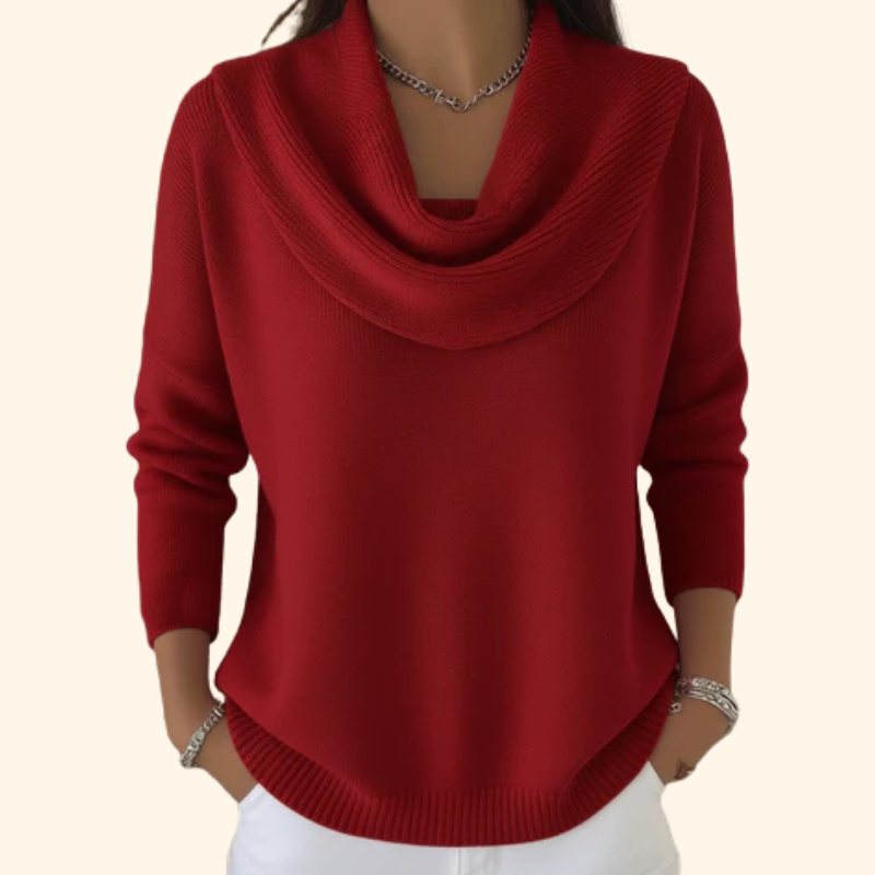 Soraya Draped Collar Knit
