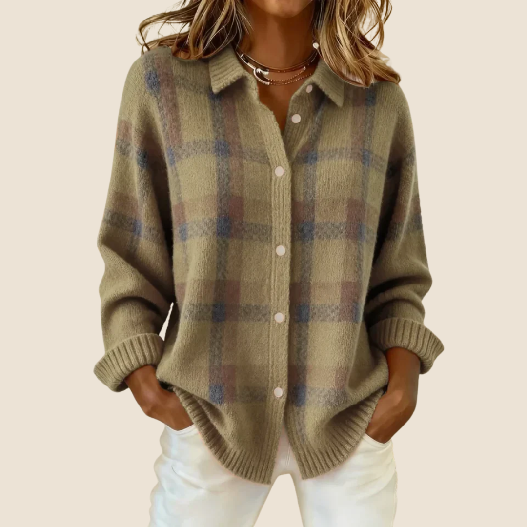 Elora Checked Knit Shirt