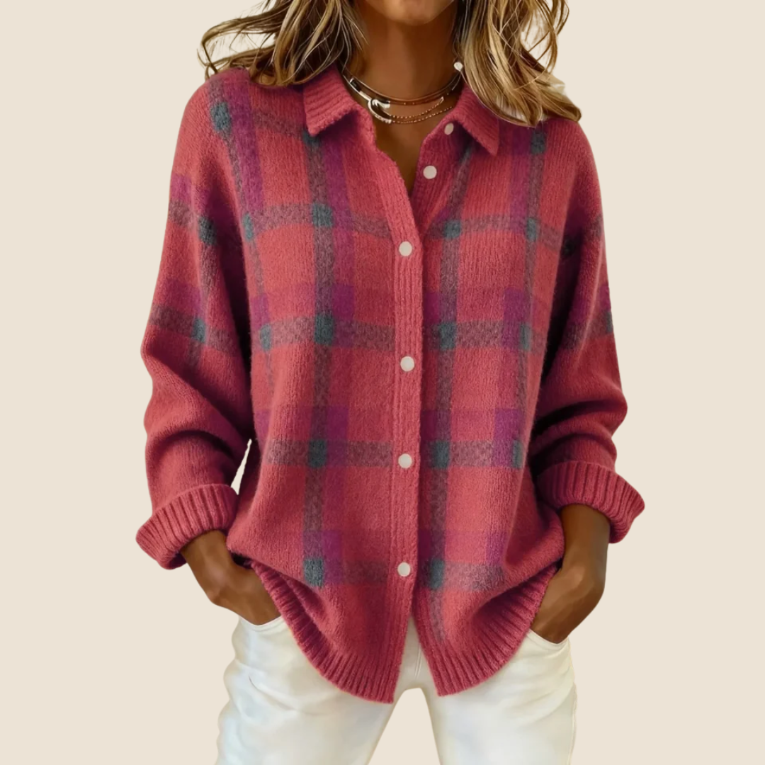 Elora Checked Knit Shirt
