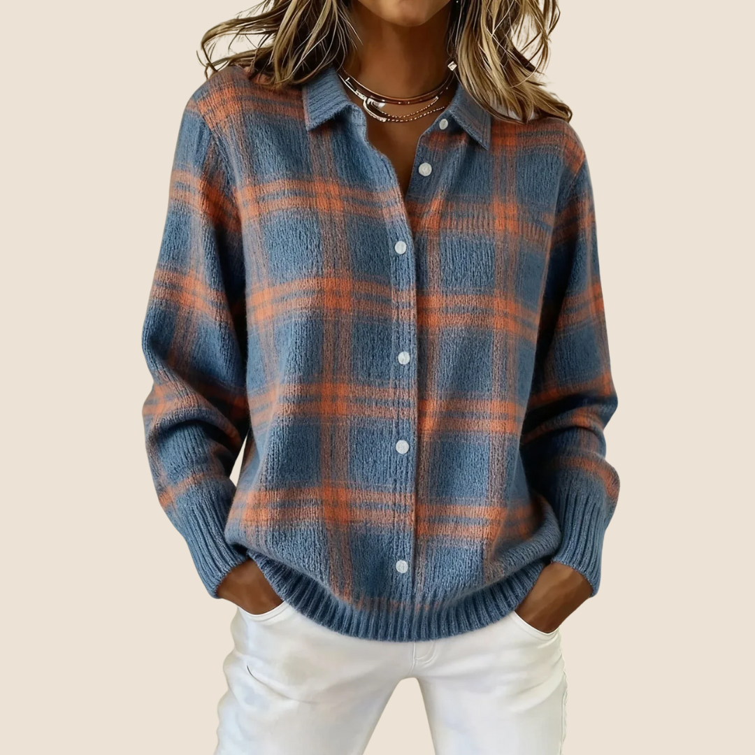 Elora Checked Knit Shirt