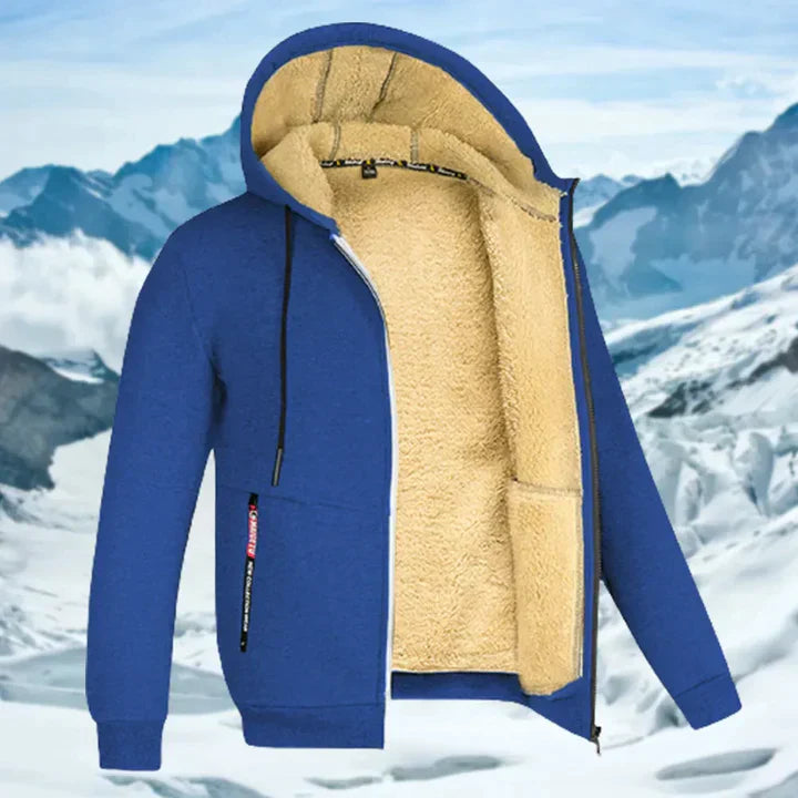 Gilben™ | Men's winter jacket with hood and fleece