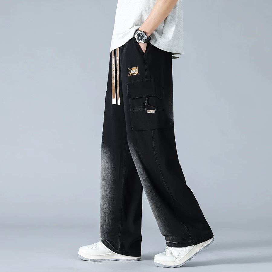 Ravion Wide-Leg Cargo Denim