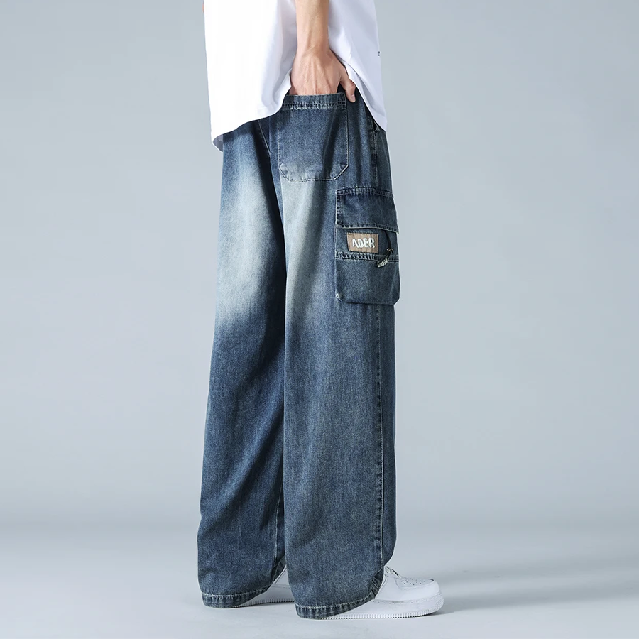 Ravion Wide-Leg Cargo Denim