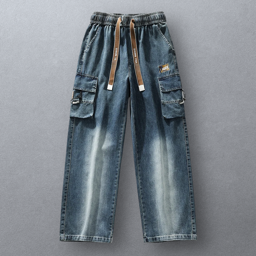 Ravion Wide-Leg Cargo Denim