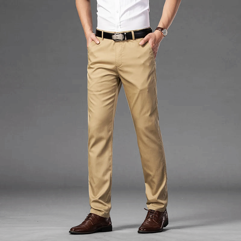 Varenzo Slim Cotton Dress Pants