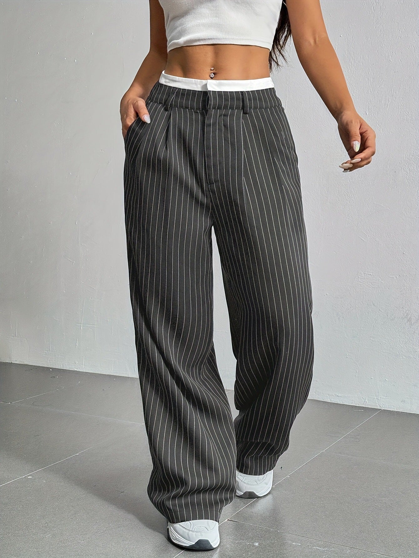 Marisol Pinstripe Trouser