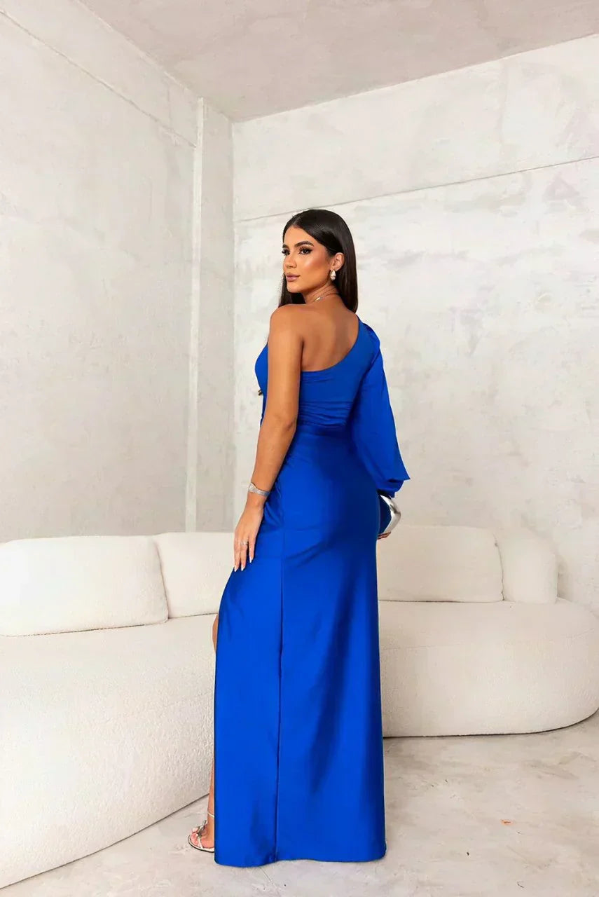 Selene Drape One-Shoulder Gown