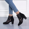 Arletta Ribbon-Heel Booties
