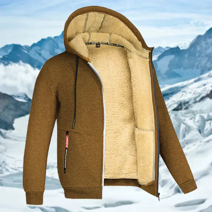 Gilben™ | Men's winter jacket with hood and fleece