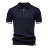 Renzo Zip-Collar Knit Polo