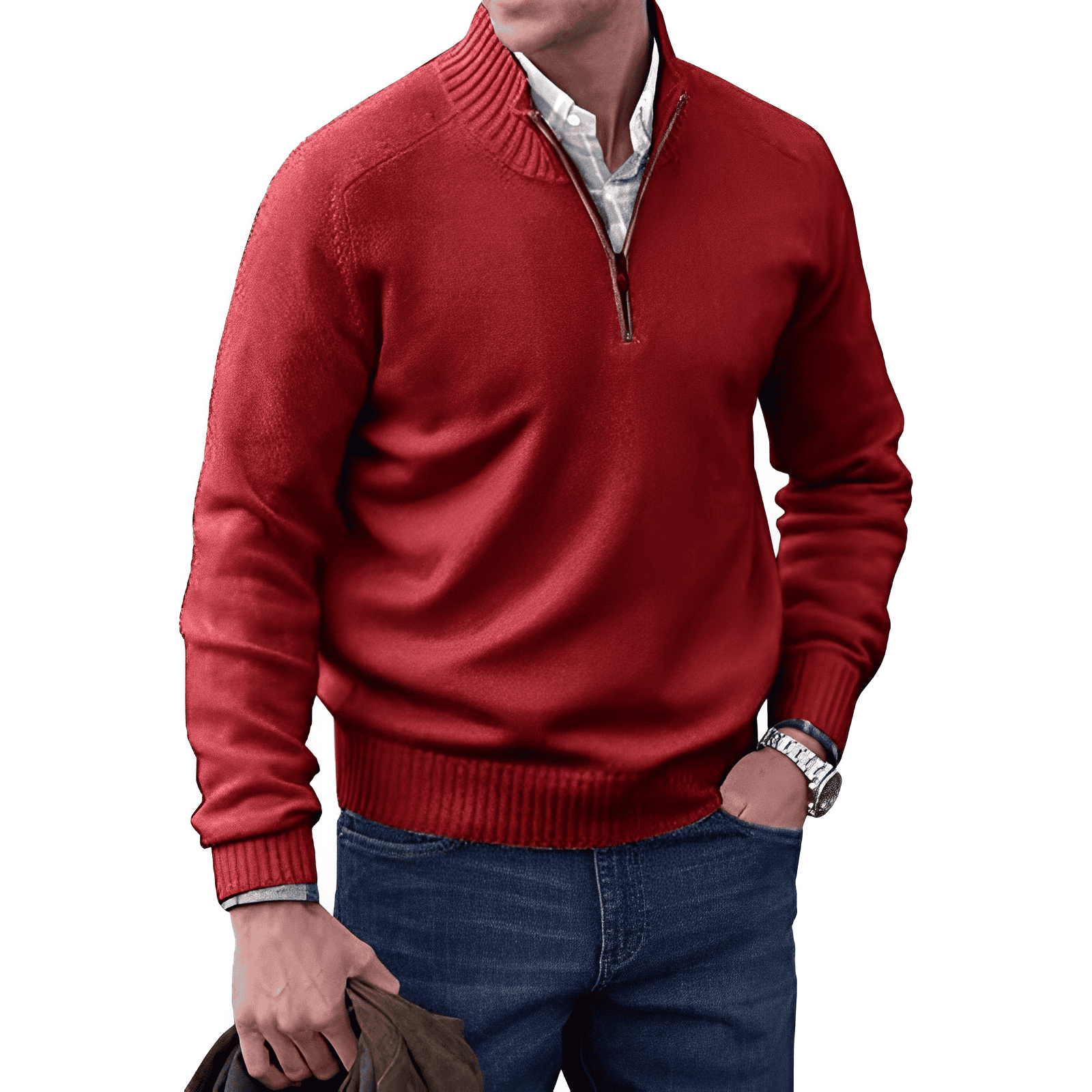 Lennox Quarter-Zip Knit Sweater