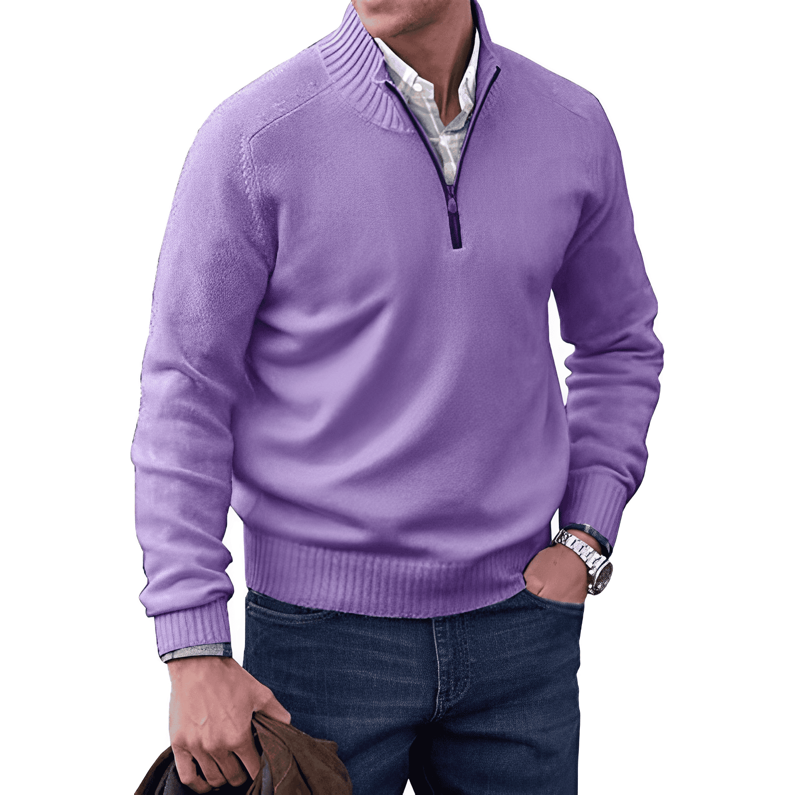 Lennox Quarter-Zip Knit Sweater